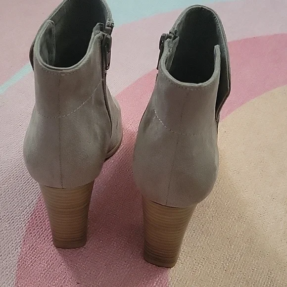 Taupe Peeptoe Booties - Picture 3 of 3